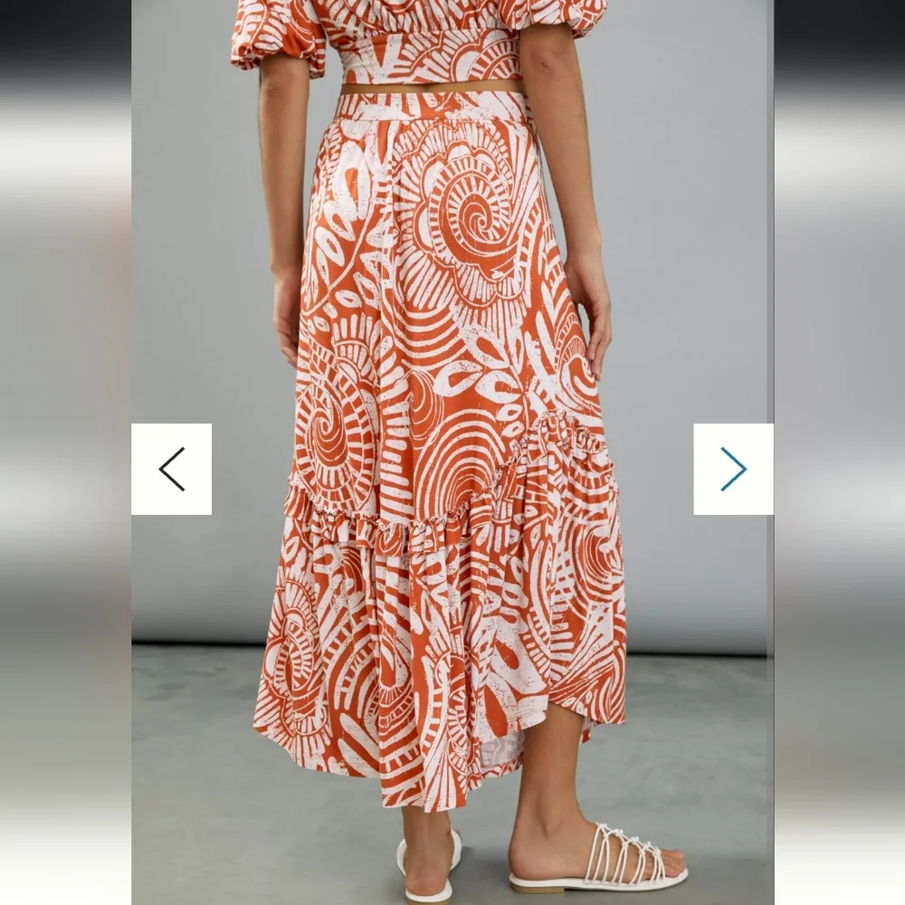 Anthropologie Bohdi Midi Skirt Abstract Print - Picture 5 of 8